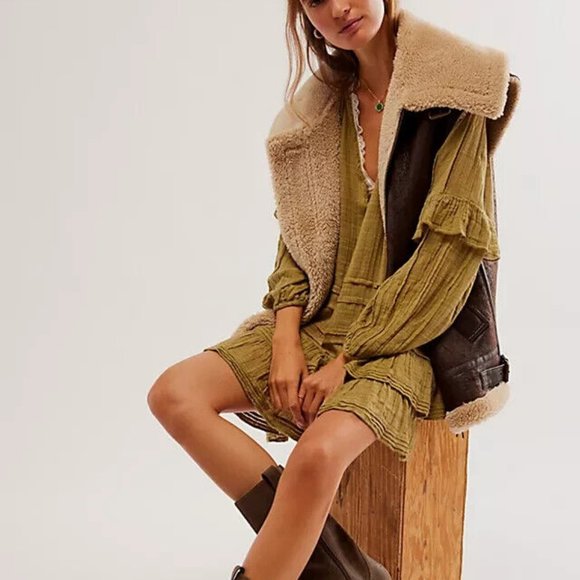 Free People Dresses & Skirts - Free People FP One Tamasi Tunic Convertible Crushed Rosemary Dress